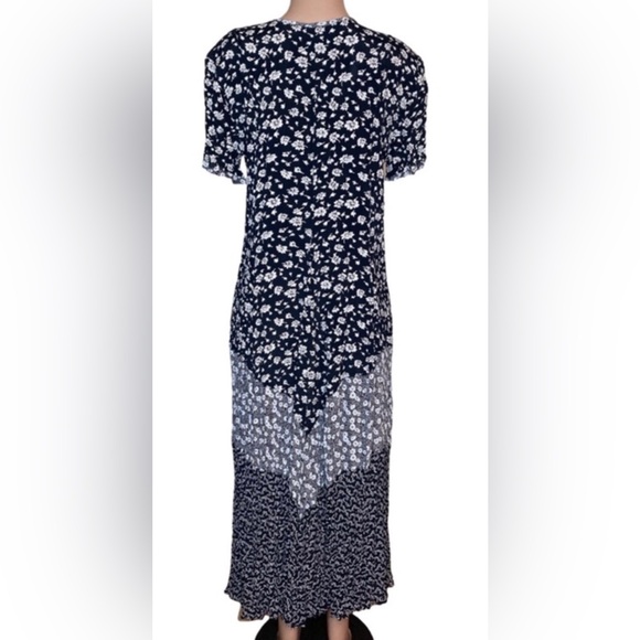 Jg Hook Black White Floral Short Sleeve Maxi Dress - Picture 4 of 11